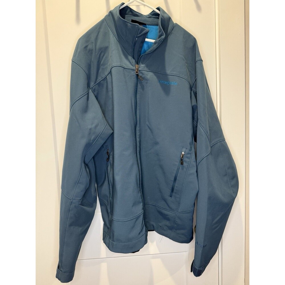 Patagonia Jacket Adult Large Green Adze Bomber Soft Shell Lightweight Coat Men